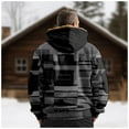 thumbnail image 4 of Mens Winter Jacket Sherpa Lined With Hood Warm Fleece Zipper Hoodie Black S, 4 of 5