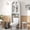 White, variant on Oubayajia Over The Toilet Storage Cabinet, Bathroom Shelf Over Toilet with Acrylic Doors, 4-Tier Bathroom Storage Cabinet Organizer with Adjustable Shelf, White