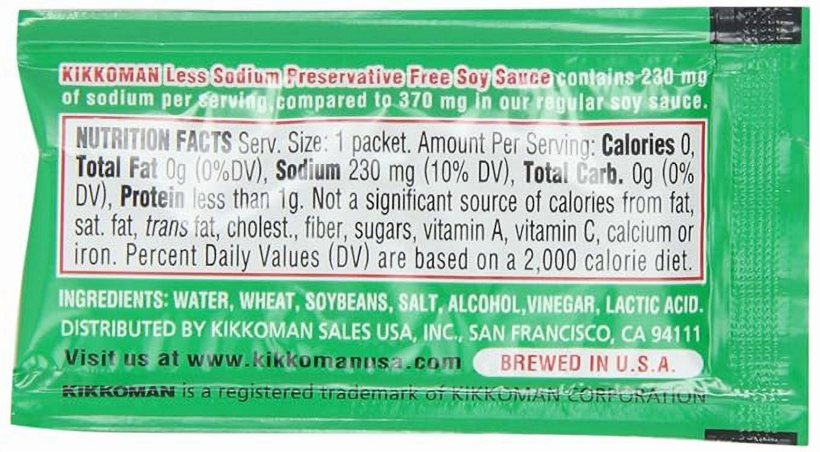 Kikkoman Less Sodium Soy Sauce Packets, 0.2 Fl Oz (Pack of 200)