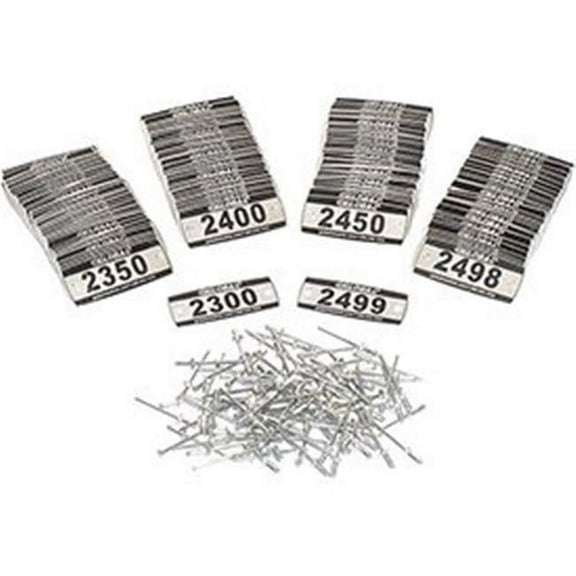Global Industrial Locker Number Plate Kit Numbered 2300-2499 200/Pack
