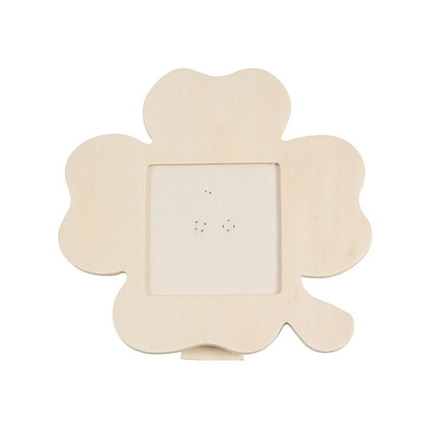 Do It Yourself Shamrock Shaped Wood Frames Craft Kits 12 Pieces