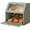 Green, variant on Bread Box for Kitchen Countertop Bin Double Layer Bread Box Storage Container Extra Large Capacity Farmhouse with Diamond Pattern Windows (Green, Extra Large)
