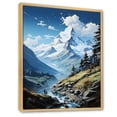 thumbnail image 2 of Designart "Peaks Of Majestic Mountains VI" Landscape Mountains Floater Framed Canvas Wall Art, 2 of 5