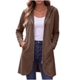 thumbnail image 2 of Lutiedan Womens Zip Up Hoodies Fall Fleece Hooded Sweatshirts Casual Winter Long Sleeve Jacket with Pocket S-XXL, 2 of 8