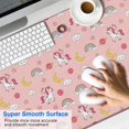 thumbnail image 2 of Long Mouse Pads for Desk,Pink Cartoon Unicorn Rainbow Cloud Moon Planet Desk Mats on Top Of Desks, Desk Mouse Pad Extra Large with 3mm Non-Slip Base and Stitched Edge for Gaming,Work,Home 47.3"x23.6", 2 of 5