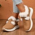 thumbnail image 3 of Orthopedic Snow Boots for Women with Arch Support Fleece Lined Winter Warm Comfortable Suede Platform Walking Shoes Buckle Slip on Work Ankle Booties, 3 of 8