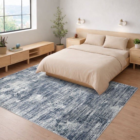 Socomw 5'x7' Area Rugs for Living Room, Modern Washable Indoor Rug Non-Slip Soft Low Pile Carpet for Bedroom, Office, Kitchen, Dining Room