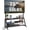 Black Oak, variant on ModFusion Rolling TV Stand with Lockable Wheels, Wide Mobile Entertainment Cart Built-in Power Outlets, Portable Media Console Fits Up to 75 Inch TVs Black Oak