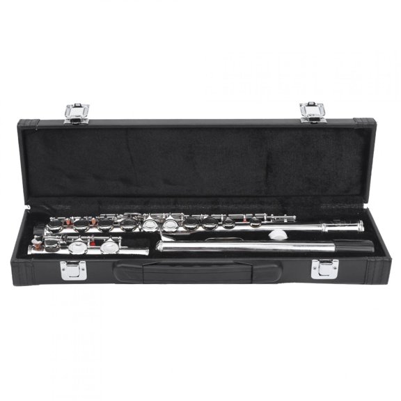 Silver Flute Sterling Flute Sterling Silver Flute School Band Flute Playing Musical Instruments Flute Silver Sterling Beginner Children Adult Professional Test Playing Musical