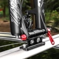 thumbnail image 4 of MUQZI Black Rear Wheel Bike Carrier: Portable Car-Mounted Bicycle Holder with Quick-Release Fork Bracket, Sturdy Construction for Secure Transit, Multi-Functional Design for Luggage & Bikes, Easy, 4 of 5