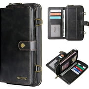 Lnobern for Samsung Galaxy S21 5G Wallet Case Crossbody Lanyard Case Kickstand Magnetic Detachable Cover 130 cm