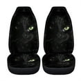 thumbnail image 3 of Xoenoiee 2 Pieces Car Seat Covers Black Cat Print Auto Bucket Seat Cover Protector Universal Fit for Cars, SUV, Sedan, Van, Trucks, 3 of 6