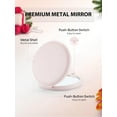thumbnail image 5 of Compact Mirror for Purse, Double-Sided 1X/2X Magnifying Metal Pocket Makeup Mirrors(Round,Pink Marshmallow), 5 of 6