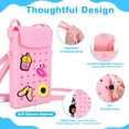 thumbnail image 7 of Silicone Crossbody Phone Bag with Adjustable Strap, Magnetic Closure, and Charm Holes – Lightweight, Waterproof, and Stylish Everyday Shoulder Bag(Cream), 7 of 7
