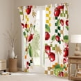 thumbnail image 3 of Feelyou Cartoon Cherry Curtains (2, 52x84), Kids Buffalo Plaid Coconut, 3 of 6