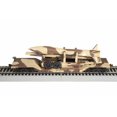 thumbnail image 1 of Trenes Bachmann - Vagón plano deprimido central de 52' - Camuflaje del desierto con misil - Escala HO, 1 of 1