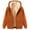 Orange, variant on Plebaso Women's Zip up Hoodies Fleece Lined Comfy Sweatshirts for Women Thermal Thick Warm Hooded Jacket