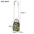 thumbnail image 2 of FORMRS Crossbody Bag for Women Quilted Travel Shoulder Cell Phone Purse with Chain Strap Handbag, Green Flower Pattern, 2 of 7
