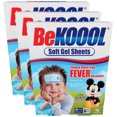 thumbnail image 1 of Láminas de gel refrescante BeKoool para niños, 4 unidades, paquete de 3, 1 of 9