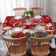 thumbnail image 3 of Red Christmas Table Cloth Waterproof Tablecloths, Xmas Snowman Santa Elk Winter Snowflake Tablecloth Dining Table Cover for Kitchen Party Tabletop Outdoor, Rectangle Tablecloth 60x102 Inch, 3 of 9