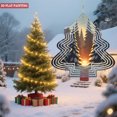 thumbnail image 3 of Stylish Metal Hanging Christmas Tree Wind Spinner - Abstract Geometric Design for Garden & Yard Decor Perfect Holiday Decoration, 3 of 7