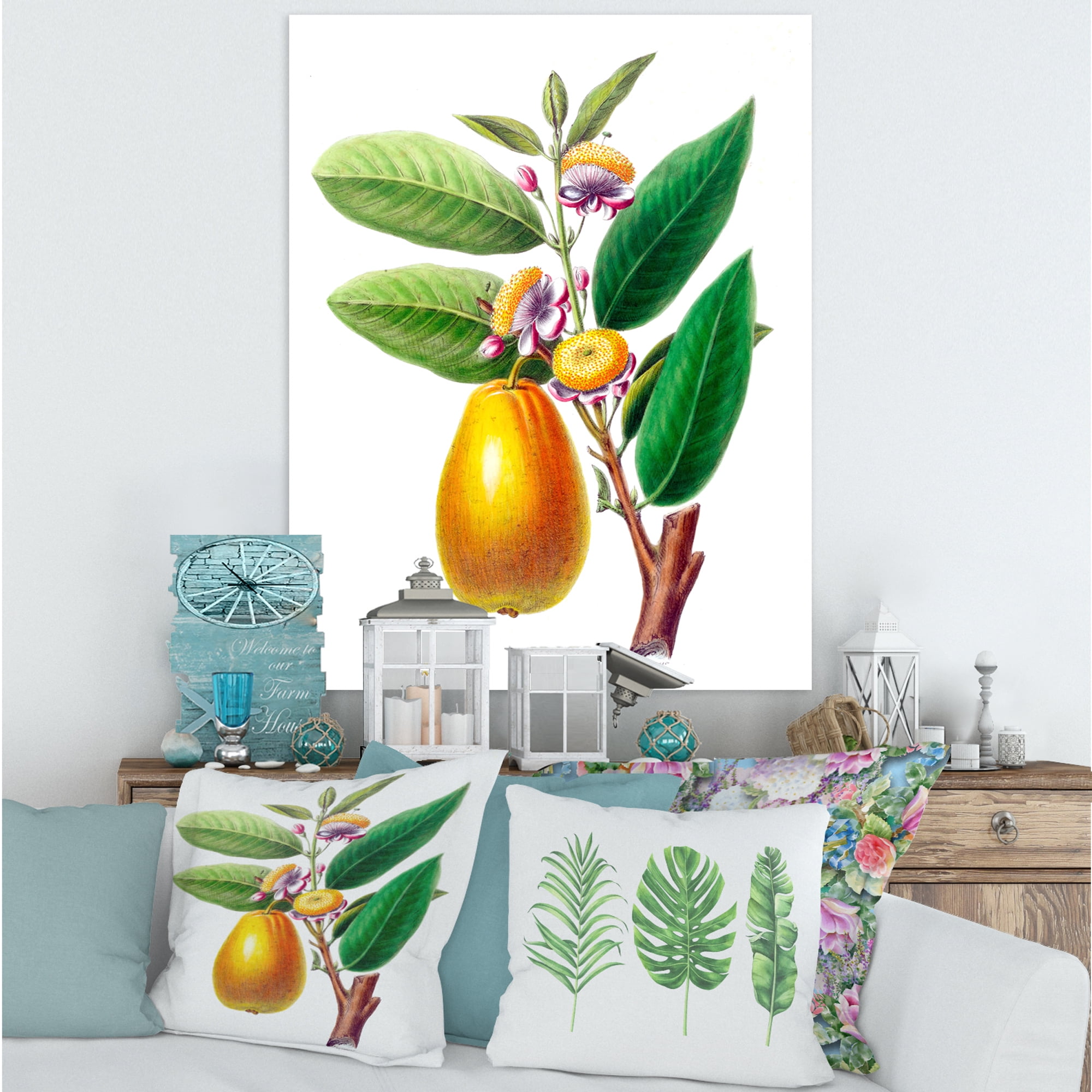 Designart ' Ancient Fruits I ' Farmhouse Canvas Wall Art Print