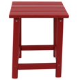 thumbnail image 5 of Sunnydaze Faux Wood Design Plastic All-Weather Square Modern Adirondack Side Table, Red, 5 of 5