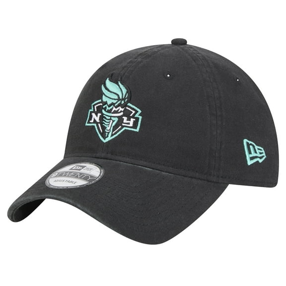 Unisex New Era Black New York Liberty Core Logo 9TWENTY Adjustable Hat