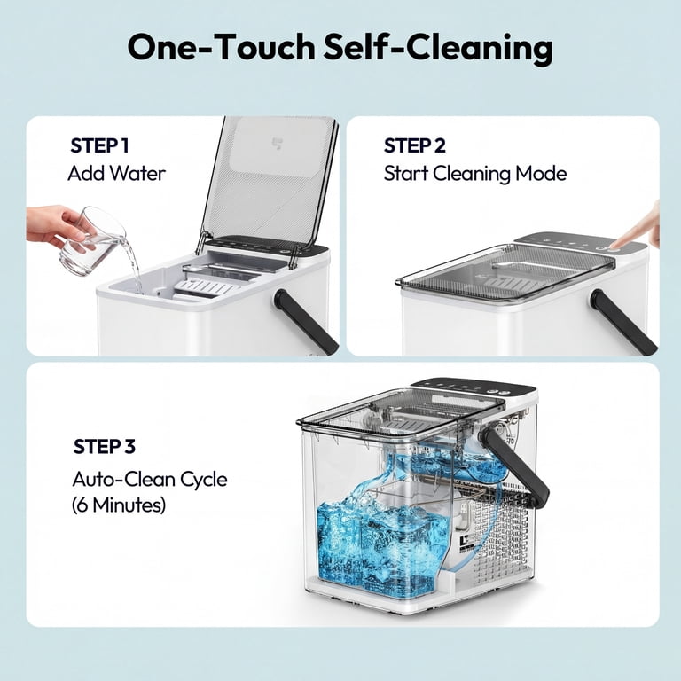 Euhomy Portable Countertop Ice Maker, 26 lbs/24H photo 7