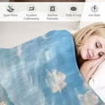 thumbnail image 3 of BCIIG Lighthouse Soft Flannel Fleece Throw Blanket, Day by The Seaside Sailboats Lighthouse Rocks Clear Sea Clouds Island Seascape, Cozy Plush for Indoor and Outdoor , White, 3 of 6