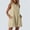 Khaki, variant on hoksml Women's 2026 Capsule Wardrobe Sleeveless Collared Shirt Mini Dress with Ruffle Pockets Casual Woven Dress