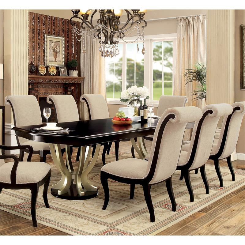 Piece Dining Table Set In Espresso, Furniture Of America Dining Table
