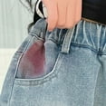 thumbnail image 6 of Coerni Girls Tie dye Jeans Cargo Baggy Pants Teens Stretchy Straight Regular Clothes High Waist Denim Shorts Pull on Loose Leg, 6 of 9