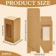 thumbnail image 2 of 20 Pack BurlyWood Kraft Gift Boxes with Clear Window Rustic Style 3.1x3.1x6.3 Inch Ideal for Anniversaries Birthdays Weddings Graduation, 2 of 6