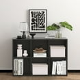 thumbnail image 4 of NEWADARA Wooden Black 6 Cube Storage Organizer with Closed Back Panel,Cube Shelf Heavy Duty with Compartments for Living,Display Bookshelf for Adult, 4 of 6