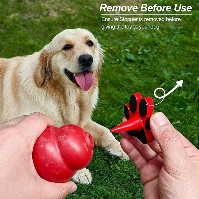 WIFKLSIIPG Dog Toy Holder Stopper Compatible with Kong Classic Sizes X S to XX L Plug Included Red 1pc