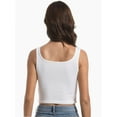 thumbnail image 6 of Women's Square Neck Sleeveless Crop Top - Strappy Tank for Workout & Casual, 6 of 6