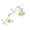thumbnail image 4 of Solar Panel Pole Mount Kit Single Arm Pole-Wall Mounting Brackets Support Solar Panels from 5W to 50W, 4 of 4