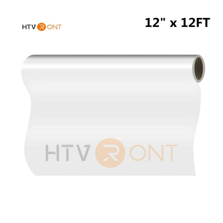 YRYM HT HTV Heat Transfer Vinyl Rolls - 12 x 10ft White HTV Vinyl for  Shirts, Iron on Vinyl for Cricut & All Cutter Machines - Easy to Cut & Weed  for
