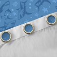 thumbnail image 4 of Feelyou Blue Shark Coral Curtains Pack of 2 (42x84 Each) for Boys Girls, Sea Underwater Wildlife Curtains Blackout, Blue, 4 of 6