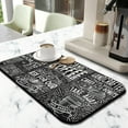 thumbnail image 3 of Artistic Coffee House Chalkboard Dish Mat Absorbing Coffee Mat Folding Bar Mats for Kitchen Counter (19.5x12in,Set Of 2), 3 of 7