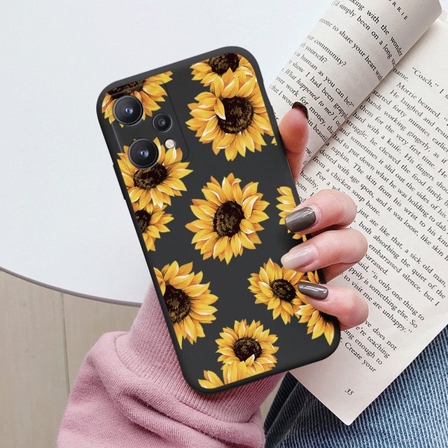 Case For Realme 9 4G 9 Pro Plus Cute Heart Flower Back Cover Soft Silicone Matte Protective Funda For OPPO Realme 9 Pro+ Bags