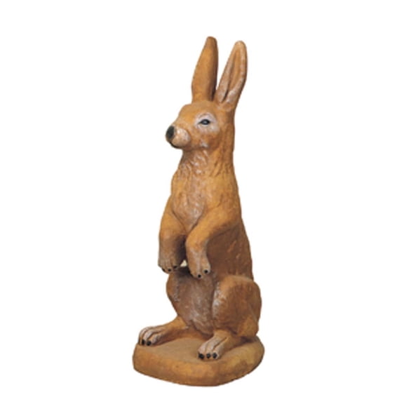 Solid Rock Stoneworks Large Standing Rabbit Concrete Statue, 29" Tall, Life Like Color