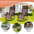 thumbnail image 7 of CL.HPAHKL Zero Gravity Lawn Lounge Chairs Set of 2, Adjustable Patio Reclining Chair with Pillow and Cup Holder, Folding Outdoor Chairs for Deck Beach Yard, Brown, 7 of 7