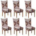thumbnail image 1 of Printed Dining Chair Slipcovers Washable Softness Elastic Installation Chair Protector Banquet Chair Seat Cover for Hotel and Wedding Ceremony(Colour4,Set of 6), 1 of 7