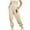 Beige3, variant on SHTXOZHI Jogger Pants for Women High Waist Wide Leg Cargo Pants Athletic Sweatpants with Pockets