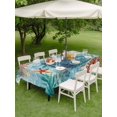 thumbnail image 3 of Outdoor Tablecloth with Umbrella Hole and Zipper, Sea Turtle Coastal Rectangle Table Cloth 60x102 Inch Waterproof Tablecloth, Nautical Summer Coral Ocean Vintage Picnic Table Cover for Patio Camping, 3 of 7