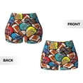 thumbnail image 5 of Kdxio American Football Print Workout Shorts for Women Seamless Soft Smooth Gym Yoga Scrunch Active Shorts, 5 of 9
