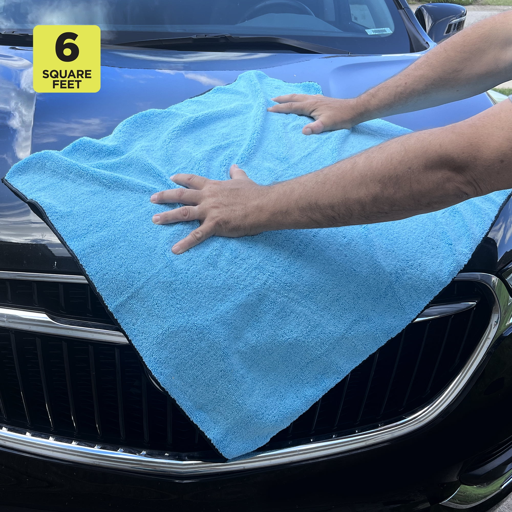  3/5/10 Pack Large Car Drying Towels, 24” x 60” Microfiber Car  Wash Towels, Ultra Absorbent Microfiber Car Towels, Lint and Scratch Free  Microfiber Towels, Thick Towers for Car, Truck, SUV (3 Pack) : Automotive