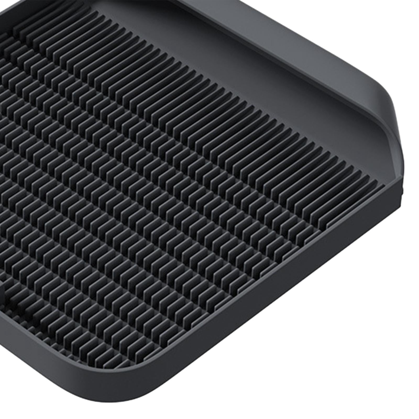 Bvdfgk Cat Litter Mat Pedal Kitty Litter Pad Portable Anti Slip Cat Litter Trapping Mat Black